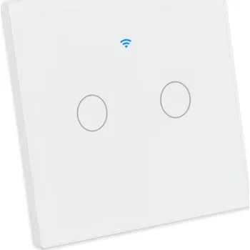 vypínač WiFi+RF vypínač černý 2CH - Tuya (Dvoutlačítkový vypínač osvětlení ovládaný pomocí WiFi)