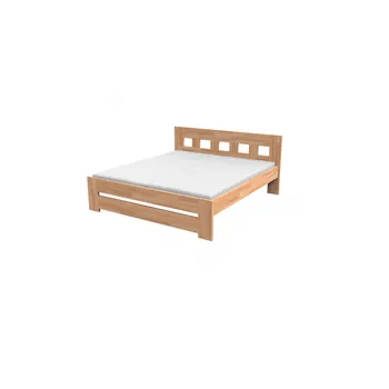Postel Dvoulůžková postel JANA z masivu (Buk), Bez roštu