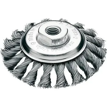Miskový kartáč ocelový drát 115 x 12 mm spletený 0,5 mm lessmann 472257