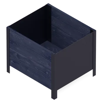 Truhlík Truhlík Modernbox, dřevo, kov, černá, 58 × 52 × 48 cm RMO-0580X0520X480-BK