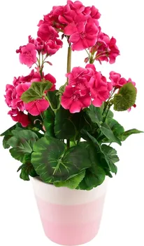 Umělá květina Muškát v keramickém květináči 40 x 25 cm