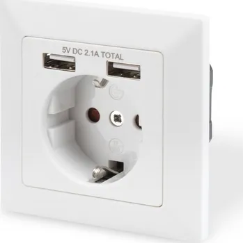 Digitus DA-70613 zásuvka 2x USB Bílá