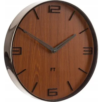 Hodiny Nástěnné hodiny Future Time hnědé 3 cm