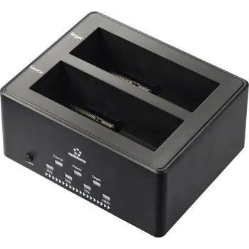 Renkforce RF-5576398 USB 3.2 (Gen 1x1) SATA 2 porty dokovací stanice pro pevný disk 2.5 palec, 3.5 palec s funkcí klonov
