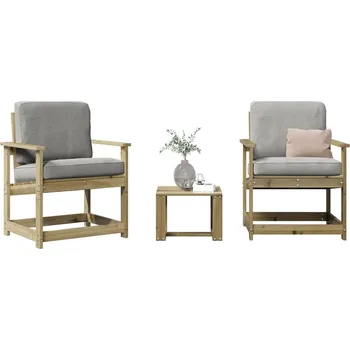 Zahradní nábytek 3dílná zahradní sedací souprava impregnovaná borovice Hnědá 832634