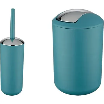 Plastová sada doplňků do koupelny v petrolejové barvě Brasil – Wenko ID_1676862