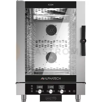 Konvektomat, automatický systém mytí, vhodný k připojení digestoře, 10x GN 1/1, 10x 600x400 mm, elektrické ovládání | ALPHATECH, ICET051E