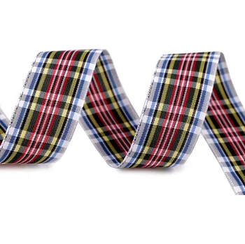 Károvaná stuha šíře 25 mm, barva 2 multikolor