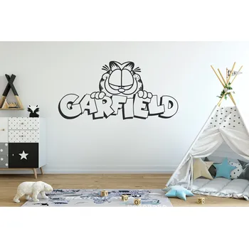 Samolepící dekorace Lepy.cz Samolepka na zeď Kocour Garfield Velikost (šířka x výška): 80x40cm, Barevná varianta: Levandulová