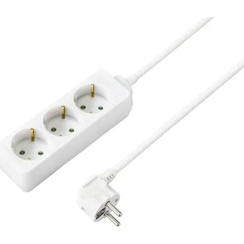 Elektrická zásuvka Sygonix SY-4890980 Zásuvková lišta 3násobný bílá DE schuko zástrčka/zásuvky 1 ks
