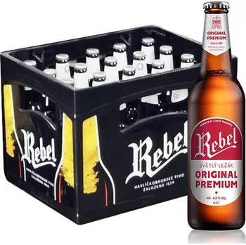 Pivo Rebel Rebel Original Premium, světlý ležák, 20x0,5l