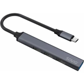 USB hub SAVIO AK-71 USB-C hub – 3 x USB-A 2.0 1 x USB-A 3.0 4 v 1 5 Gb/s