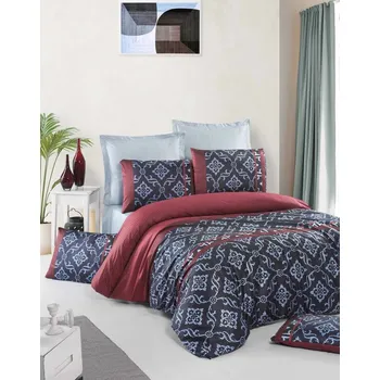Povlečení Povlečení bavlněný satén Xénia TiaHome 1x Polštář 90x70cm, 1x Přikrývka 140x200cm