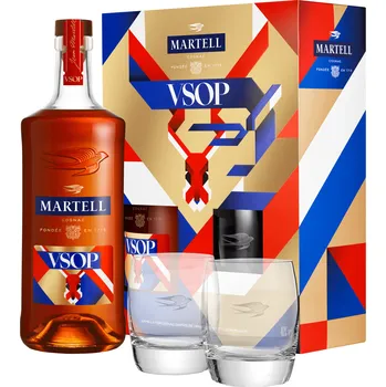 Brandy Martell VSOP se 2 sklenicemi 40% 0,7l