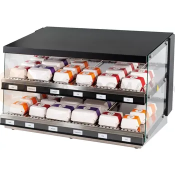 Barová židle Ohřívač na hamburgery, ohřevná vitrína, dvě police, 1,86 kW, 1106x700x691 mm | RESTO QUALITY, RQBINL