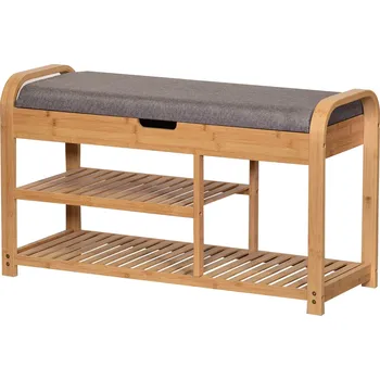 Botník Botník BOOTS přírodní bambus/šedá