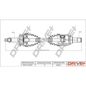 Poloosa kola Hnací hřídel Dr!ve+ DP2110.10.0916