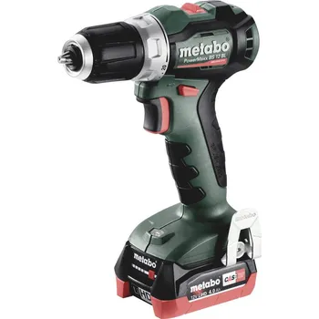 Elektrické nířadí Metabo PowerMaxx BS 12 BL aku vrtací šroubovák, 12 V, 4 Ah Li-Ion vč. 2x aku, vč. nabíječky, bezkartáčové, 601044800