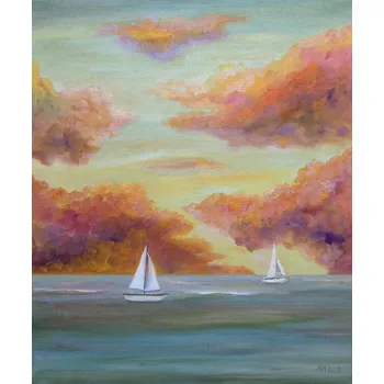 Plakát Plakát, Obraz - Autumn Sailing, Angeles M. Pomata