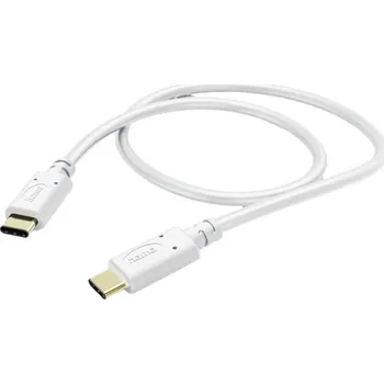Mobilní telefon Hama Nabíjecí kabel USB USB 2.0 USB-C ® zástrčka, USB-C ® zástrčka 1.50 m bílá 00201592