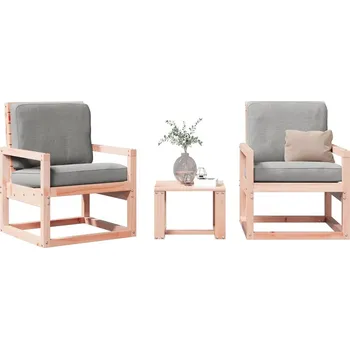 3dílná zahradní sedací souprava masivní dřevo douglasky Hnědá 832555