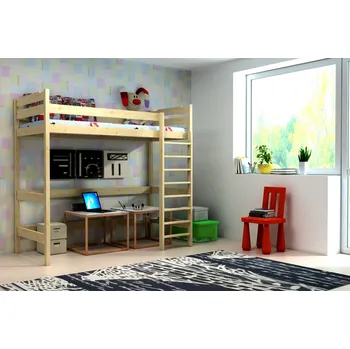 Dětská postel Max-i Patrová postel ZINA PINE vč. roštů Zvolte rozměr:: 90 x 190 cm, Zvolte barvu:: moření olše