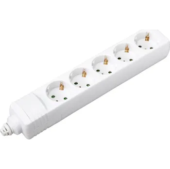 Sygonix SY-4744418 Zásuvková lišta 5násobné bílá 1 ks
