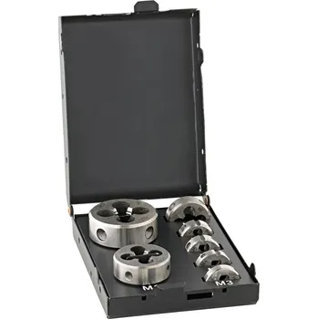 Závitořezný nástroj Sada závitových oček en22568 hss m3-m12, kovová kazeta fortis