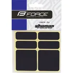 Nálepky FORCE reflexní sada 6 ks, černé