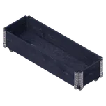 Truhlík na bylinky s kolečky, dřevo, kov, černá, 120 × 40 × 19,5 cm RHB-1200X0400X195X15-1-4-BK