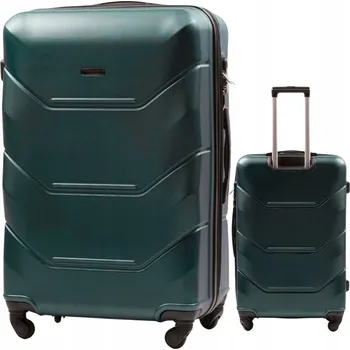 Skořepinové cestovní kufry velké Lahvově zelené