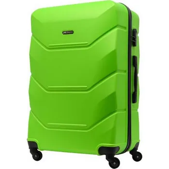 Skořepinové cestovní kufry na kolečkách kufry kufr XXL Objem 100l Limetková barva (LEO)