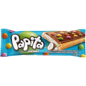 Papita sušenka s kokosovým krémem a dražé 33g
