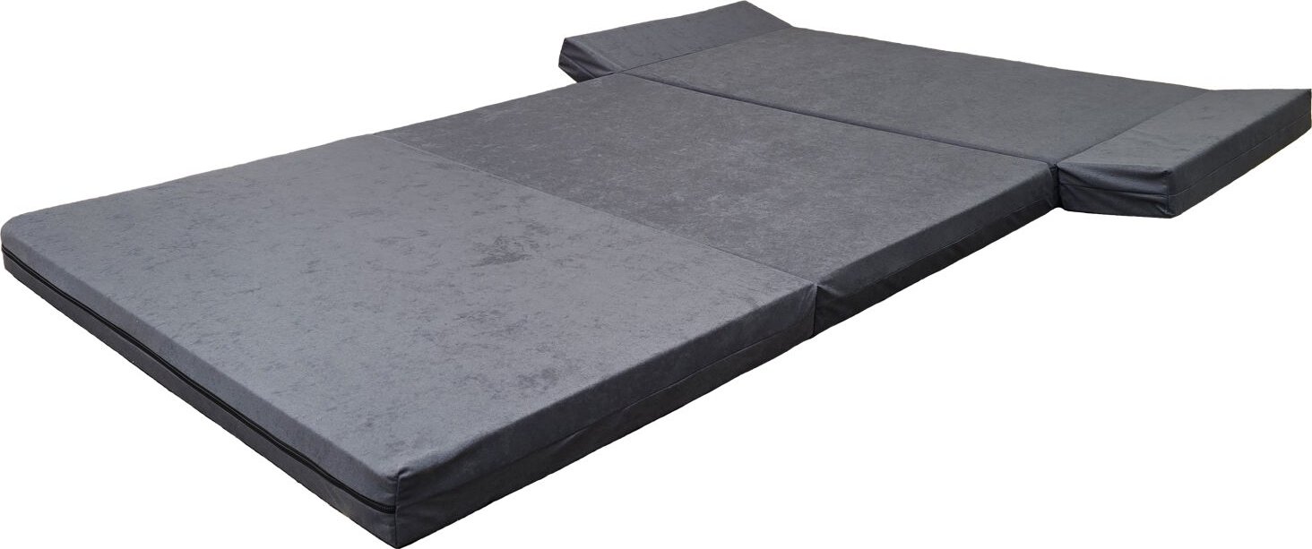 AMBRILO Skládací matrace do auta šedá 100/135x195x8 cm