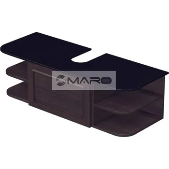 Koupelnový nábytek Smart50 Grifel Skříňka pod umyvadlovou mísu, s 1 zásuvkou, s výřezem U, závěsná, odklad L/P, 124 x 36,2 x 50 cm, tmavě hnědá, GRIF1 120 1Z RAD L/P 212