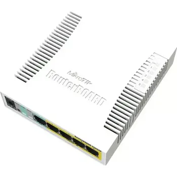 Switch Mikrotik Cloud Smart Switch CSS106-1G-4P-1S (RB260GSP), 5x 1G, 1x SFP, PoE switch