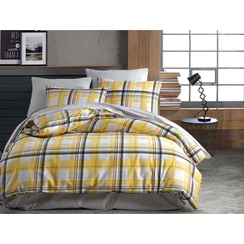 Povlečení Povlékáme.cz Bavlněné povlečení Renforcé Milano žluté 140x200 70x90