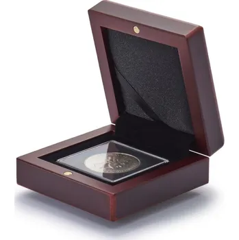 Obal pro sběratelský předmět Leuchtturm - Mahagonová etuje pro 1 kapsli Quadrum