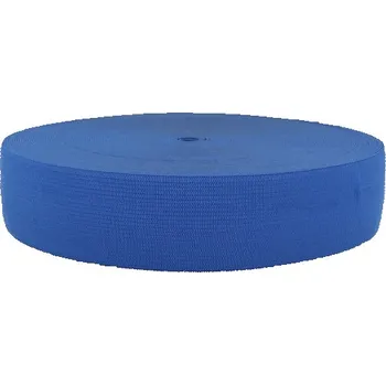 Pruženka hladká šíře 40 mm galonová barevná POL, barva Modrá (340)