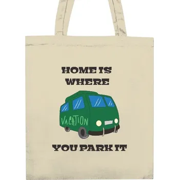 Nákupní taška Nákupní taška unisex s potiskem home is where you park it
