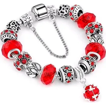 Náramek Silver Star Náramek – red / silver - 20