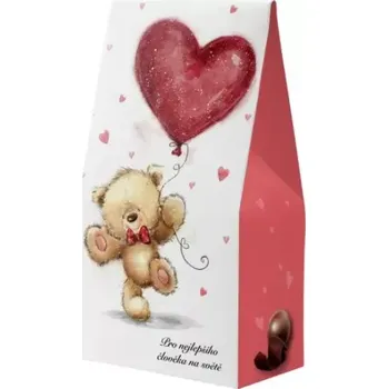 Bonboniéra Čokoládové pralinky Born&syn "PRO NEJLEPŠÍHO ČLOVĚKA NA SVĚTĚ" 94,5 g (PRO NEJLEPŠÍHO ČLOVĚKA NA SVĚTĚ, mléčné čokoládové pralinky plněné lískooříškovým krémem 94,5 G)