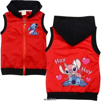 Chlapecký svetr Lilo & Stitch Dětská podzimní/jarní vesta s motivem "Lilo & Stitch " - potisk Hey Hey (2-15 let) Barva: červená - Hey Hey, Velikost: 160/13-14 let