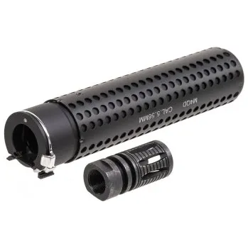 Airsoft QD Tlumič typu KAC s tlumičem výšlehu SR16