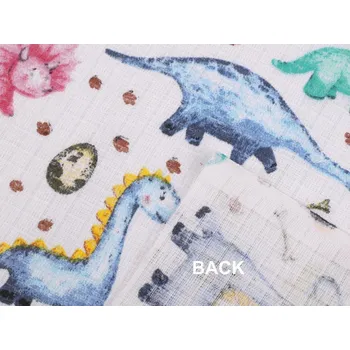 Bavlněná plenkovina / mušelín dinosaurus š. 80 cm