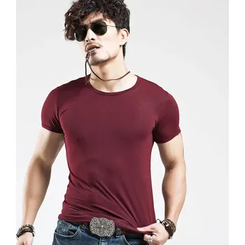 Přiléhavé pánské tričko Velikost: XL, Barva (Varianta): O Wine Red