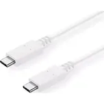 Kabel C-TECH USB 3.2, Type-C (CM/CM), PD 100W, 20Gbps, 2m, bílý