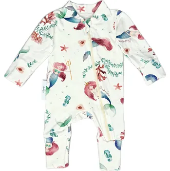 Kojenecký overall Mimilove Kojenecký bavlněný overal 0-3 měsíců Mořská panna