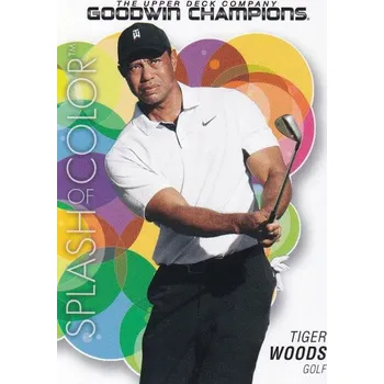 Sběratelský sportovní předmět insert karta TIGER WOODS 22-23 Goodwin Champions Splash of Color číslo 102