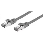 Kabel C-TECH patchcord Cat7, S/FTP, šedý, 15m